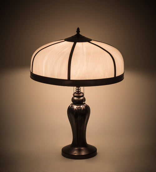 Meyda Tiffany Lighting 182605 Arts & Crafts Two Light Table Lamp Lamp Bronze / Dark