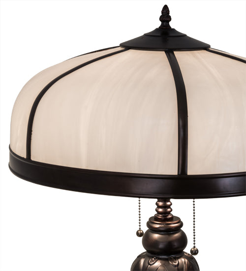 Meyda Tiffany Lighting 182605 Arts & Crafts Two Light Table Lamp Lamp Bronze / Dark