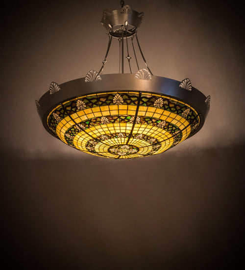 Meyda Tiffany Shell And Ribbon 183016 Pendant Light - Nickel