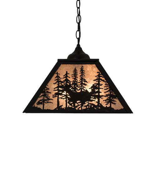 Meyda Tiffany Deer Through The Trees 183017 Pendant Light - Antique