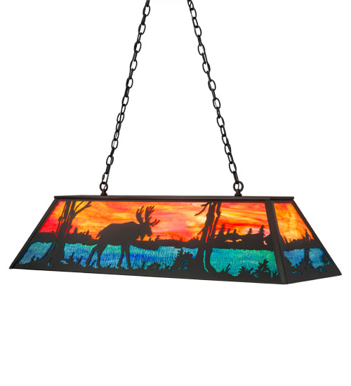Meyda Tiffany Moose At Lake 183351 Pendant Light - Nickel