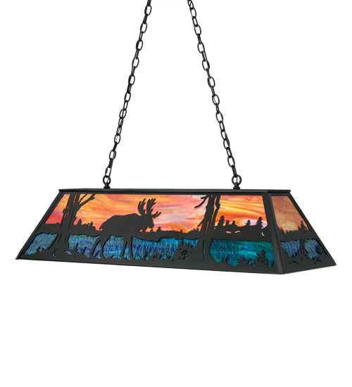 Meyda Tiffany Moose At Lake 183351 Pendant Light - Nickel