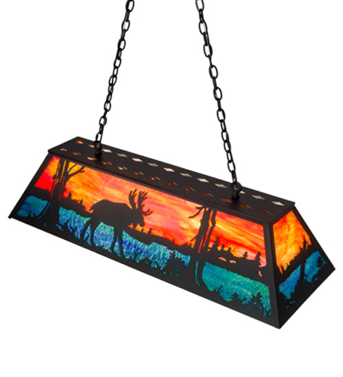 Meyda Tiffany Moose At Lake 183351 Pendant Light - Nickel