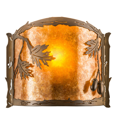 Meyda Tiffany Oak Leaf & Acorn 183372 Wall Light - Antique Copper