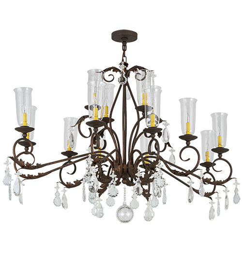 Meyda Tiffany Windsor 183446 Chandelier Light - Nickel
