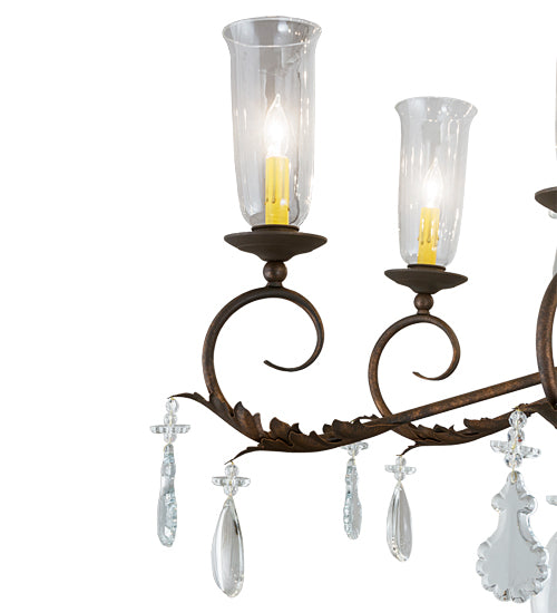 Meyda Tiffany Windsor 183446 Chandelier Light - Nickel