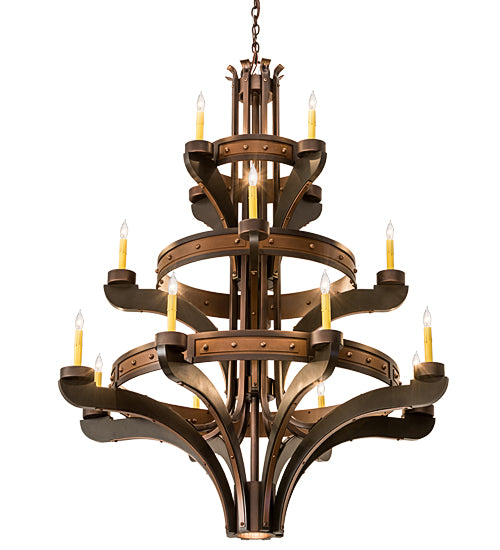 Meyda Tiffany Castilla 183606 Chandelier Light - Mahogany Bronze