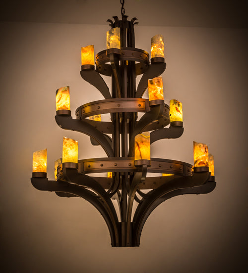 Meyda Tiffany Castilla 183607 Chandelier Light - Mahogany Bronze