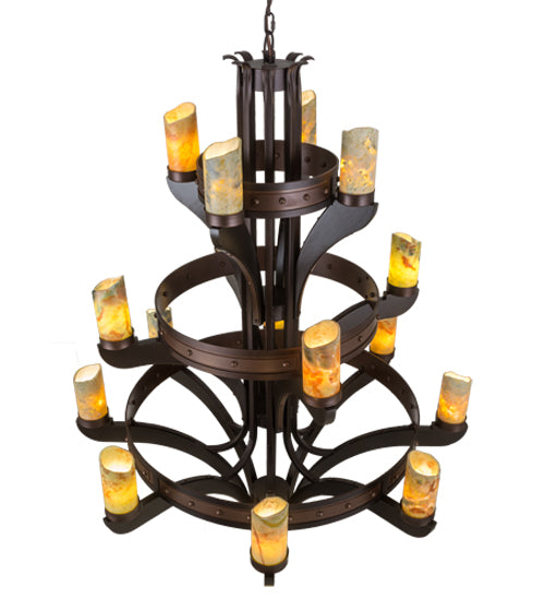 Meyda Tiffany Castilla 183607 Chandelier Light - Mahogany Bronze