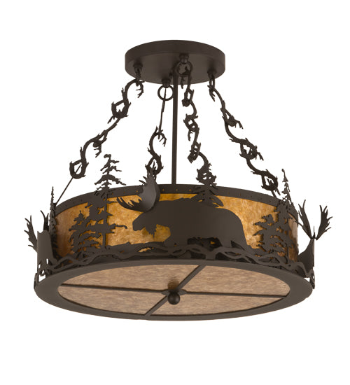 Meyda Tiffany Moose At Dusk 184160 Ceiling Light - Antique Copper