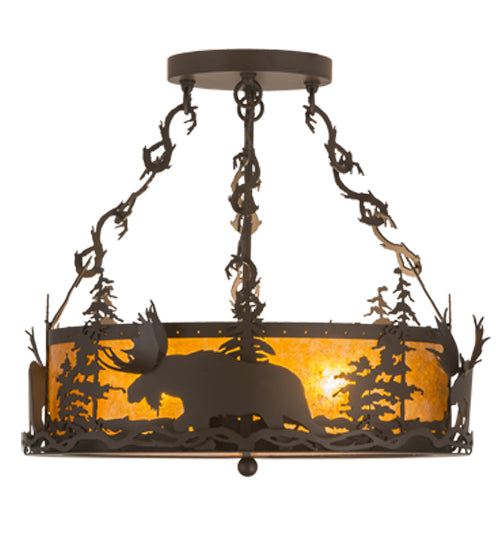 Meyda Tiffany Moose At Dusk 184160 Ceiling Light - Antique Copper