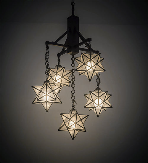 Meyda Tiffany Moravian Star 184367 Chandelier Light - Mahogany Bronze