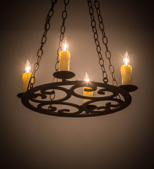 Meyda Tiffany Ashley 184774 Chandelier Light - Rust