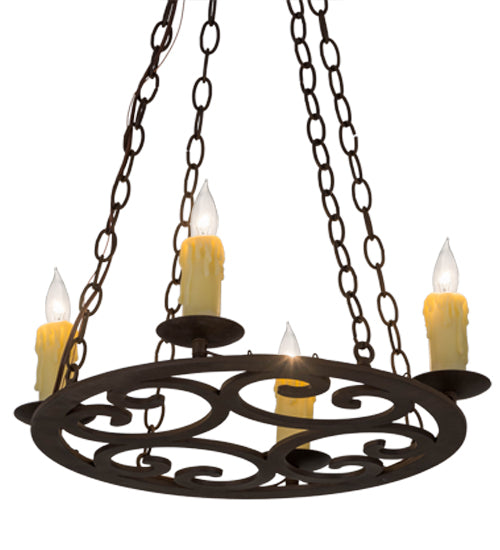 Meyda Tiffany Ashley 184774 Chandelier Light - Rust