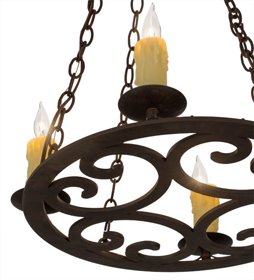 Meyda Tiffany Ashley 184774 Chandelier Light - Rust