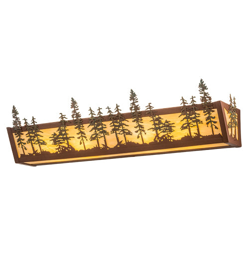 Meyda Tiffany Tall Pines 185635 Bath Vanity Light 30 in. wide - Rust