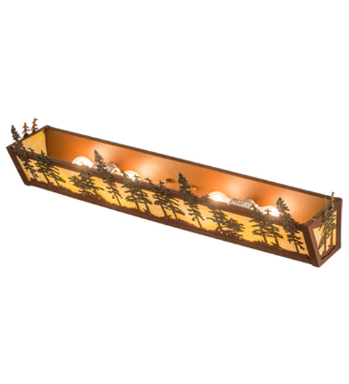 Meyda Tiffany Tall Pines 185635 Bath Vanity Light 30 in. wide - Rust