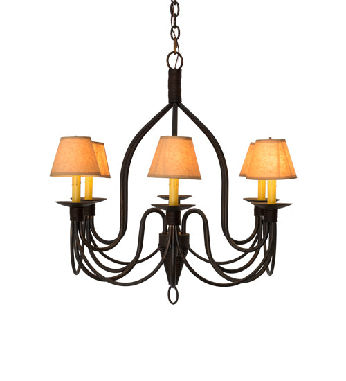 Meyda Tiffany Bell 185646 Chandelier Light - Cimmaron Bronze