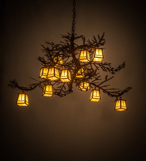 Meyda Tiffany Pine Branch 185796 Chandelier Light - Rust,Wrought Iron