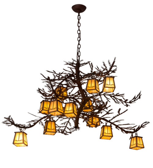 Meyda Tiffany Pine Branch 185796 Chandelier Light - Rust,Wrought Iron