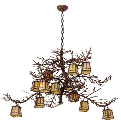 Meyda Tiffany Pine Branch 185796 Chandelier Light - Rust,Wrought Iron