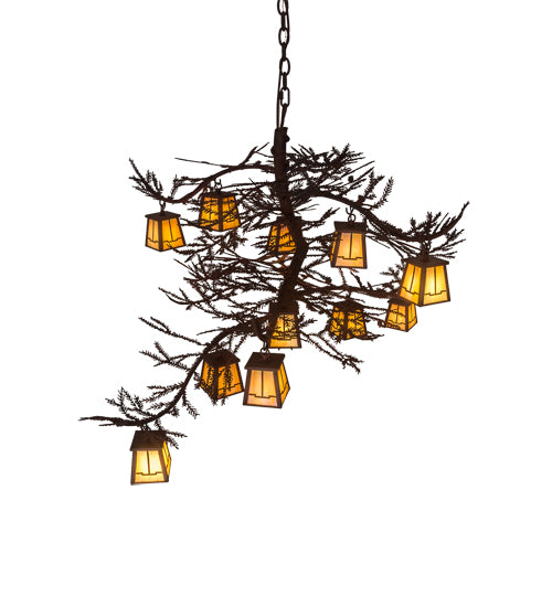 Meyda Tiffany Pine Branch 185796 Chandelier Light - Rust,Wrought Iron