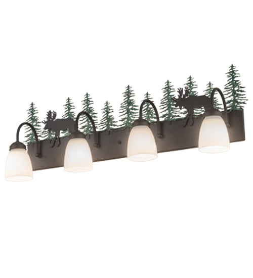 Meyda Tiffany Wandering Moose 185875 Bath Vanity Light 35 in. wide - Oil Rubbed Bronze