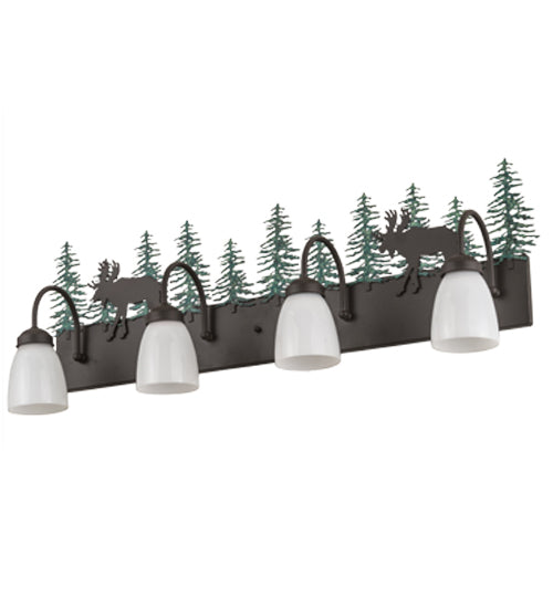 Meyda Tiffany Wandering Moose 185875 Bath Vanity Light 35 in. wide - Oil Rubbed Bronze