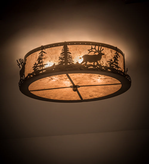 Meyda Tiffany Elk At Dusk 185968 Ceiling Light - Antique Copper