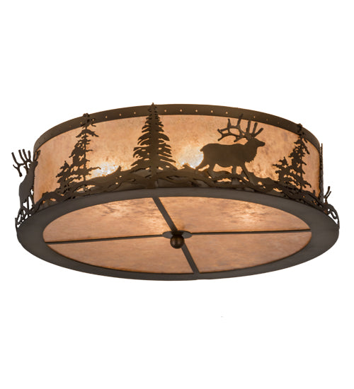 Meyda Tiffany Elk At Dusk 185968 Ceiling Light - Antique Copper