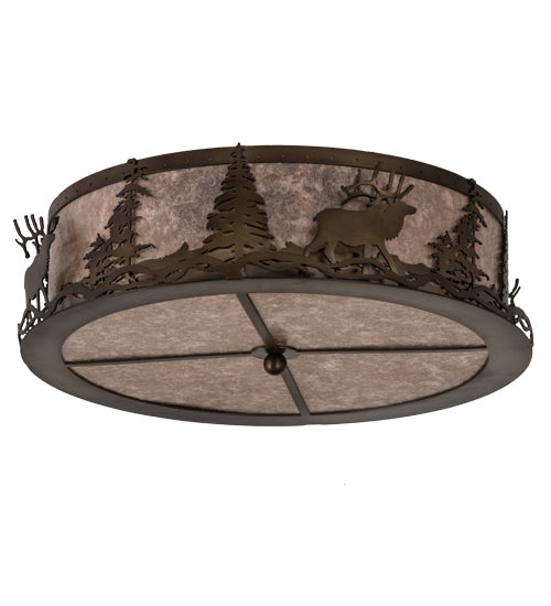 Meyda Tiffany Elk At Dusk 185968 Ceiling Light - Antique Copper