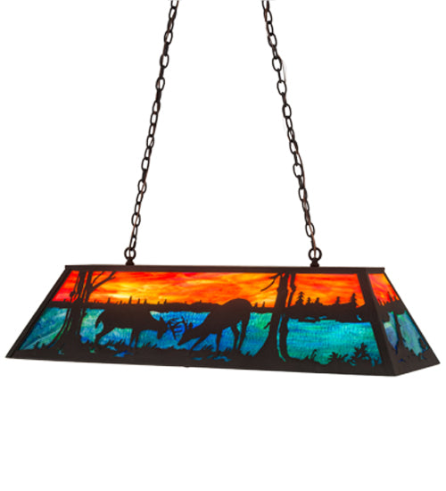 Meyda Tiffany Battling Bucks 185974 Pendant Light - Rust