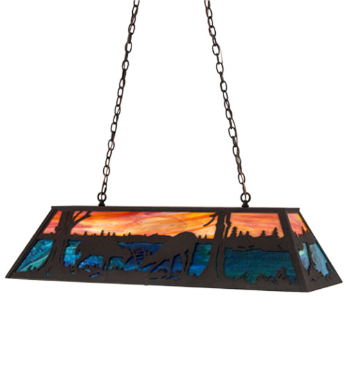 Meyda Tiffany Battling Bucks 185974 Pendant Light - Rust