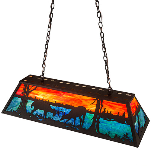 Meyda Tiffany Battling Bucks 185974 Pendant Light - Rust