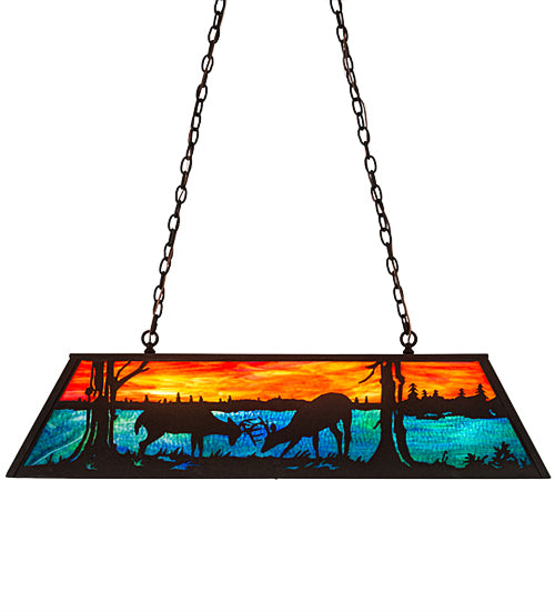 Meyda Tiffany Battling Bucks 185974 Pendant Light - Rust
