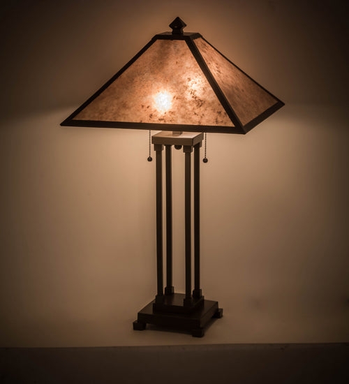 Meyda Tiffany Lighting 186216 Sutter Two Light Table Lamp Lamp Bronze / Dark