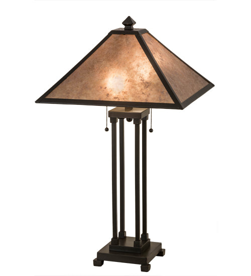 Meyda Tiffany Lighting 186216 Sutter Two Light Table Lamp Lamp Bronze / Dark
