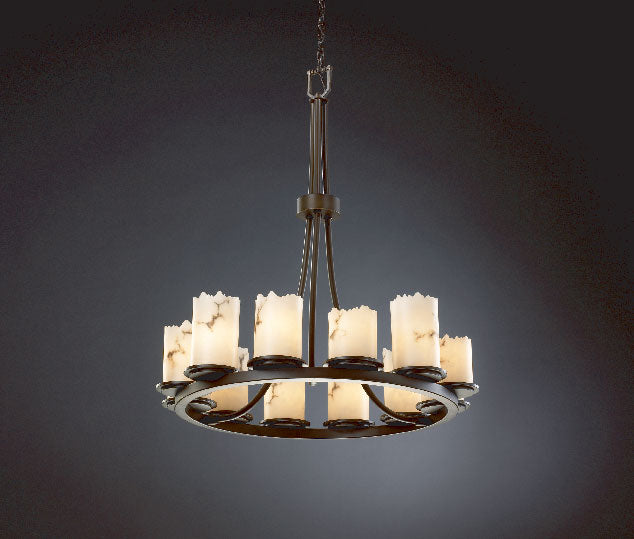 Justice Designs LumenAria FAL-8763-12-DBRZ Chandelier Light - Dark Bronze