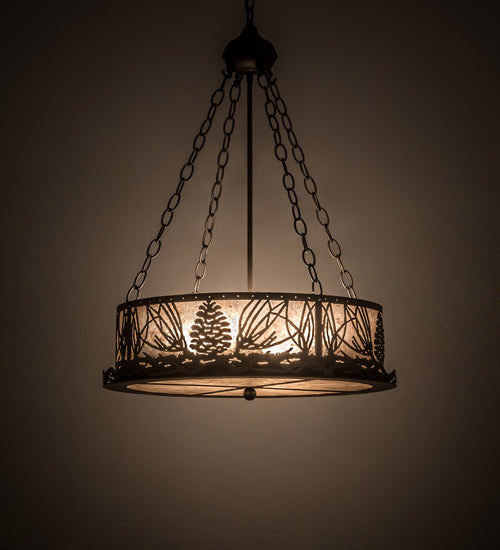 Meyda Tiffany Mountain Pine 186232 Pendant Light - Oil Rubbed Bronze