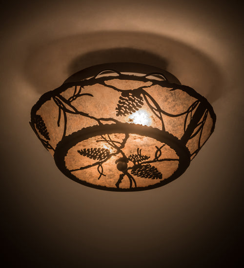 Meyda Tiffany Whispering Pines 186439 Ceiling Light - Oil Rubbed Bronze