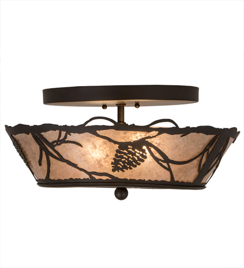 Meyda Tiffany Whispering Pines 186439 Ceiling Light - Oil Rubbed Bronze