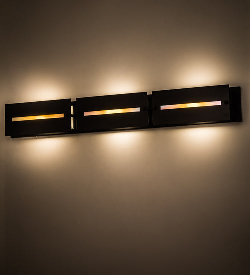 Meyda Tiffany Moss Creek 186656 Bath Vanity Light 45 in. wide - Nickel