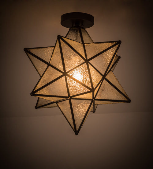 Meyda Tiffany Moravian Star 186688 Ceiling Light - Antique,Weathered Brass