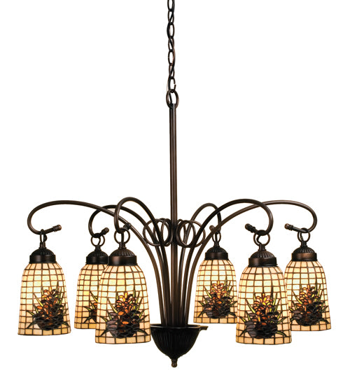 Meyda Tiffany Pine Barons 18669 Chandelier Light - Mahogany Bronze