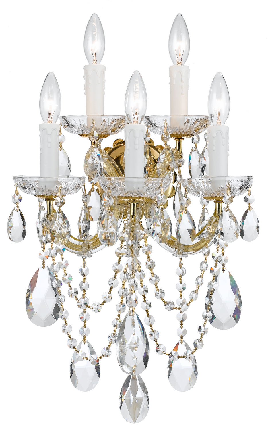 Crystorama Maria Theresa 4425-GD-CL-SAQ Wall Light - Gold