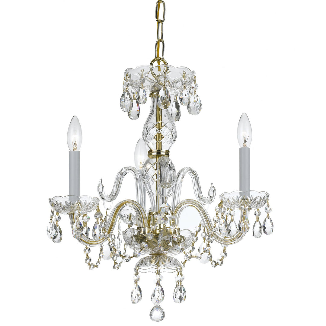 Crystorama Traditional Crystal 5044-PB-CL-S Chandelier Light - Polished Brass