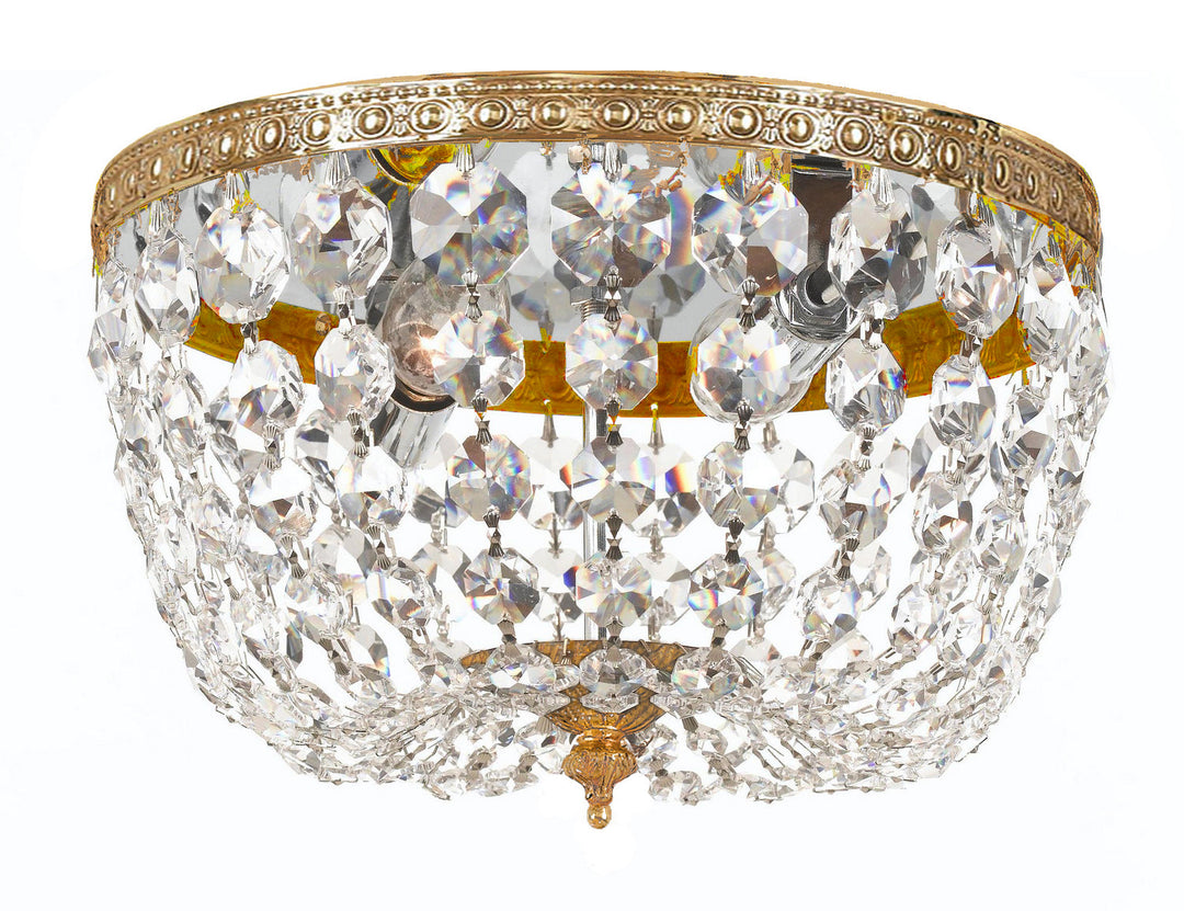 Crystorama Ceiling Mount 710-OB-CL-MWP Ceiling Light - Olde Brass