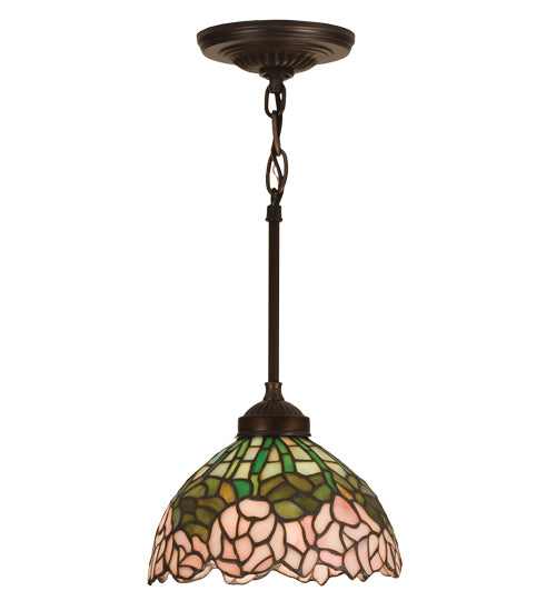 Meyda Tiffany Tiffany Cabbage Rose 18710 Pendant Light - Purple/Blue Pink
