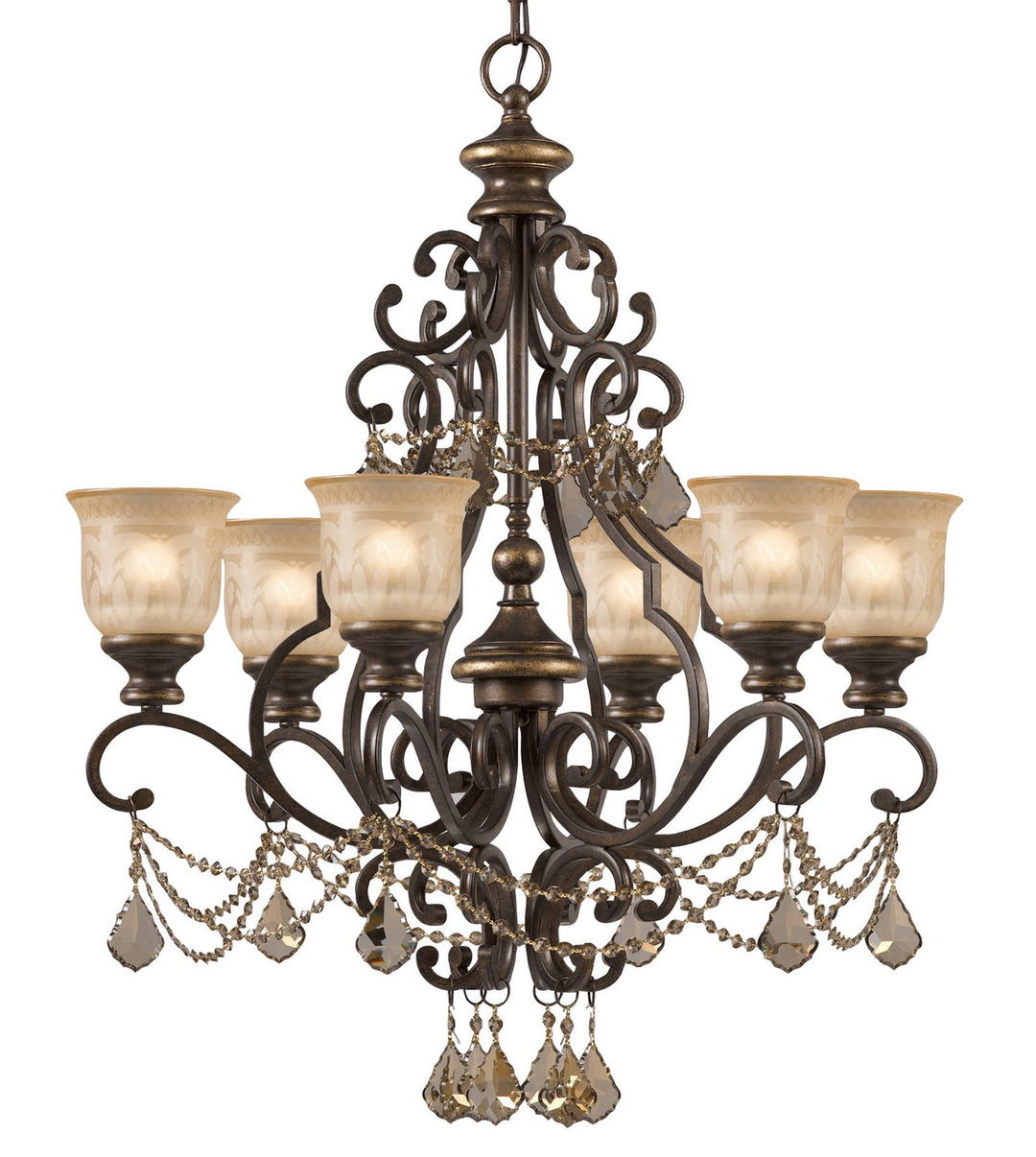 Crystorama Norwalk 7516-BU-GT-MWP Chandelier Light - Bronze Umber