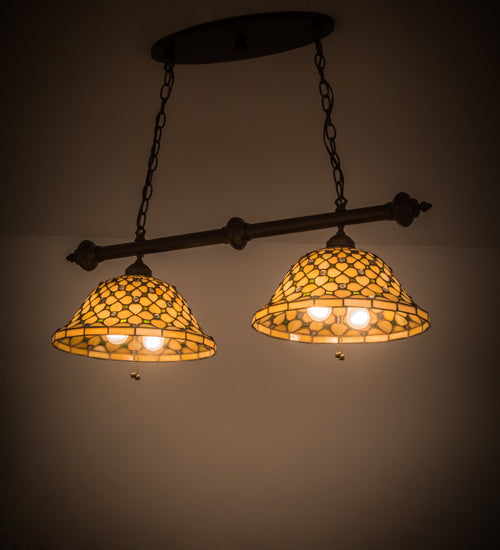 Meyda Tiffany Diamond & Jewel 187126 Pendant Light - Mahogany Bronze